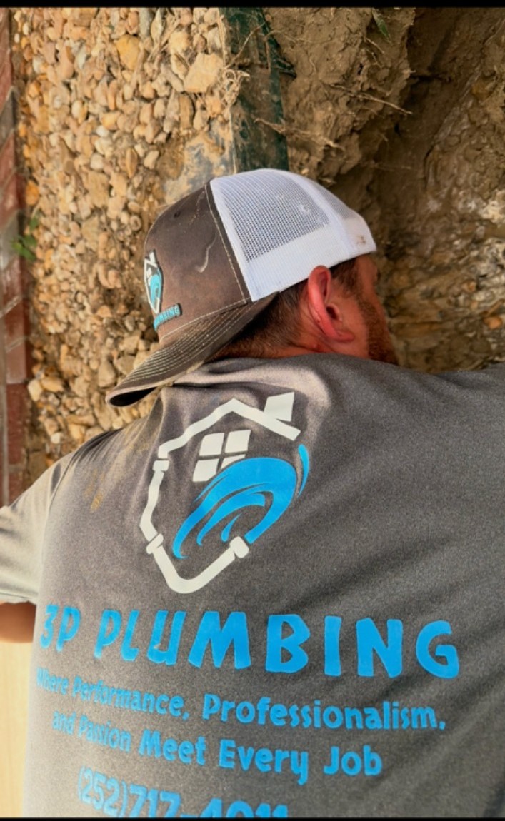 3P Plumbing professional working on a plumbing job